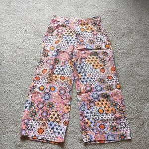 Anthropologie Geometric Colorful Retro Straight Leg Pants, Size 2P